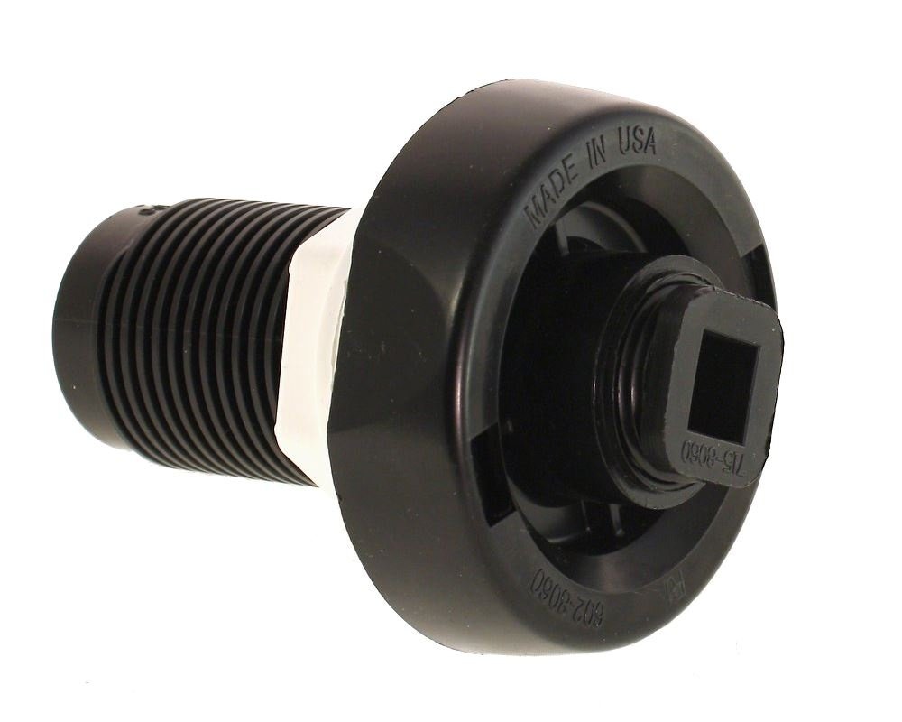 Vanne de vidange Waterway 640-2001 · Raccord 1" femelle · Bouchon fileté inclus