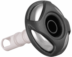 Buse Waterway Cluster Storm Directional Swirl à visser · Inox & Plastique noir