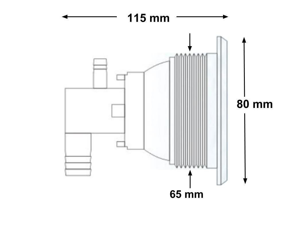 Douille LVJ Regular 3,5" et 4" pour buses spa avec embouts 3/4" · Effet Venturi · Ø65 mm – Image 2