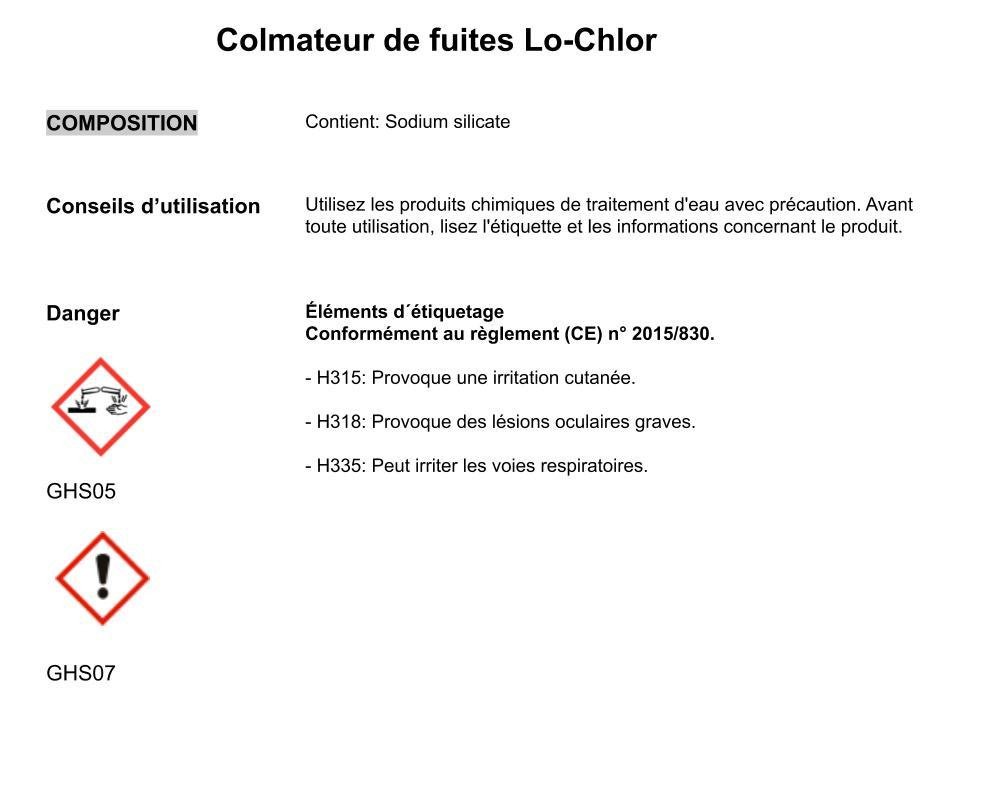 Colmateur de fuites Lo-Chlor LCC-500-0505 · 1L pour piscines et spas béton/fibre – Image 2