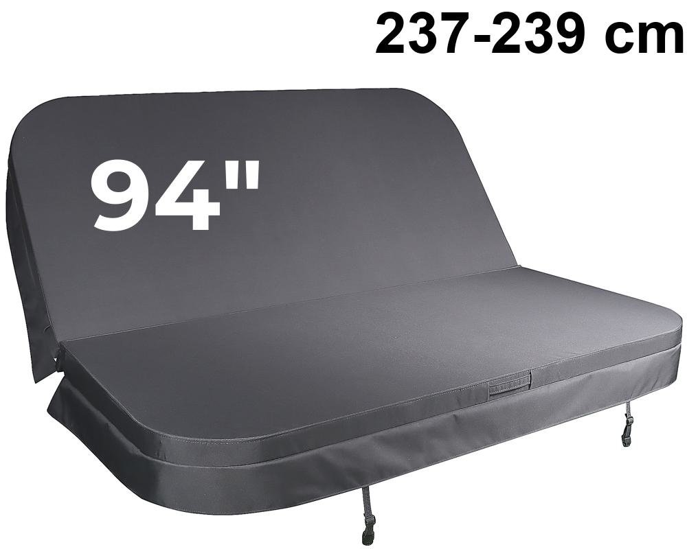 Couverture de spa carrée CC94-737 · 94'' · Courbe serrée · Gris · Isolation renforcée