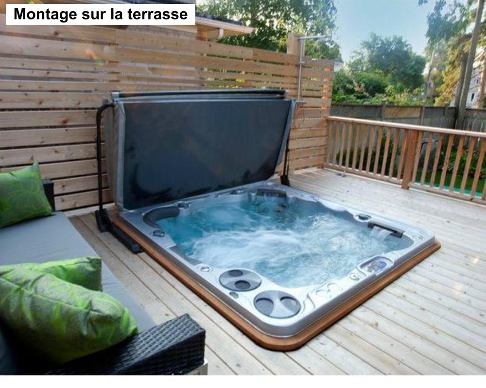 Lève-couverture Leisure Concepts CoverMate III · Vérins pneumatiques · Montage sur jupe – Image 3
