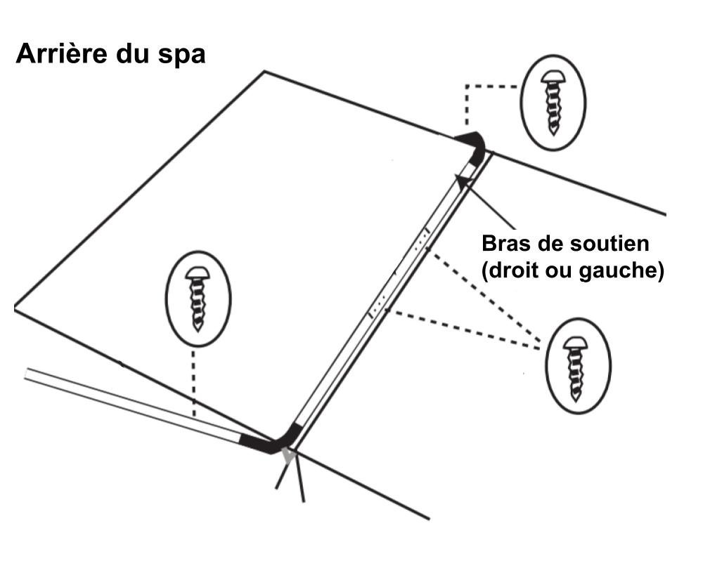 Bras de soutien gauche Leisure Concepts CoverMate III · Pièce de remplacement pour lève-couverture – Image 2