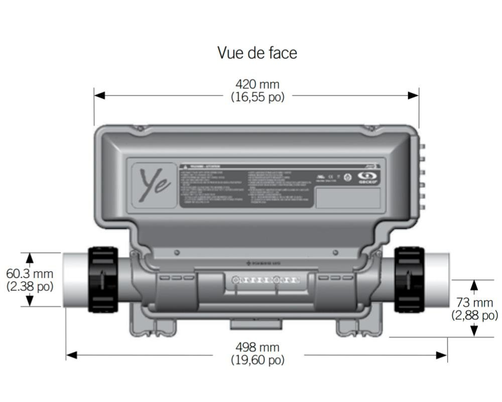 Système de contrôle Gecko in.ye-5 · 3 kW · 5 relais · Réchauffeur intégré – Image 4