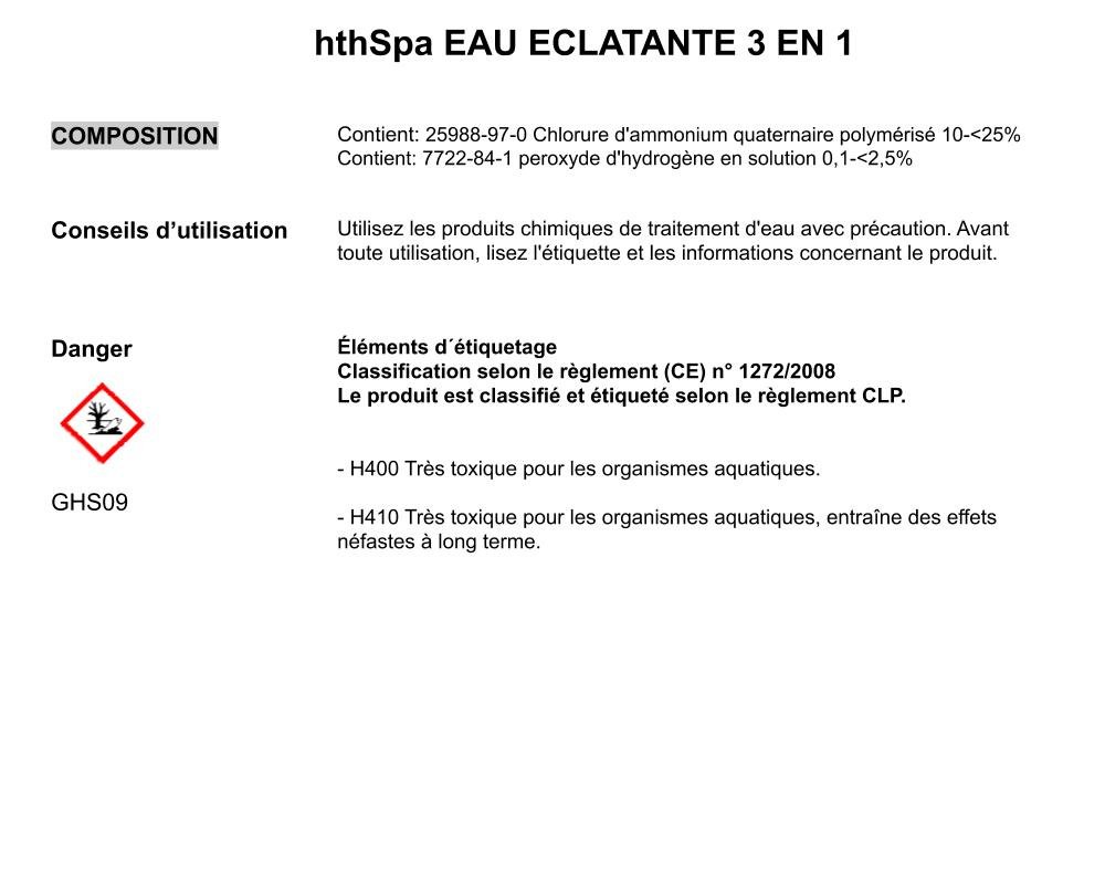 Clarifiant non moussant HTH L800710HA · Eau Éclatante 3 en 1 · Anti-algues & Anti-tartre – Image 2