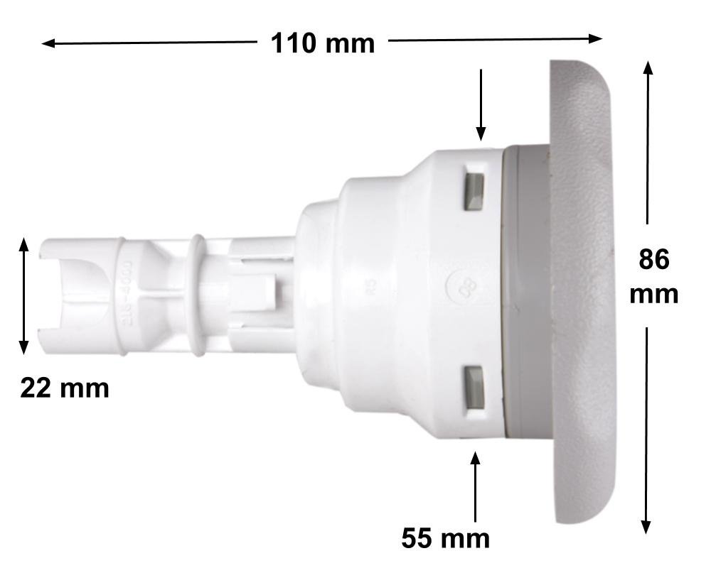Buse de massage Waterway Poly Storm Directional · À clipser · Gris clair texturé – Image 2