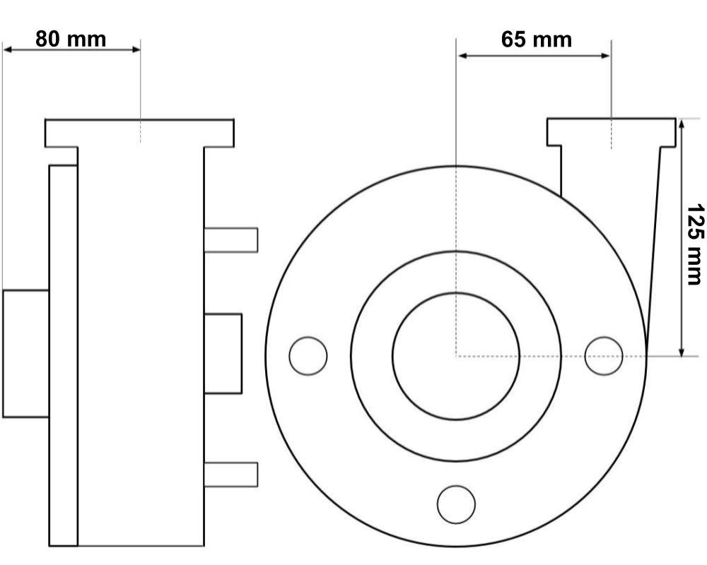 Corps de pompe LX Whirlpool WP500-II · Volute, turbine et garniture incluses – Image 2