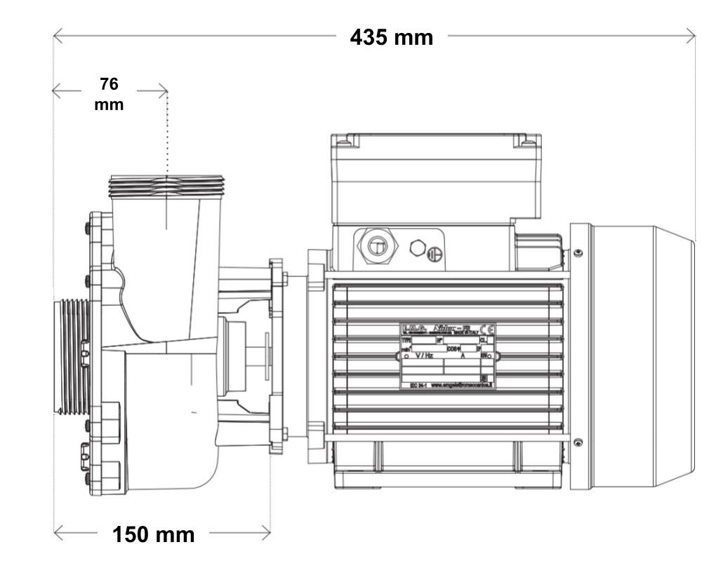 Pompe Waterway Executive PF-XX-2N22X-319 bi-vitesse 2 kW · Débit puissant & performances durables – Image 2