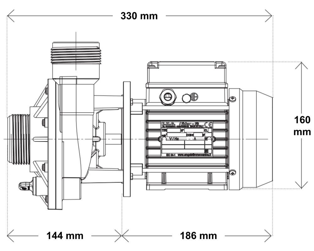 Pompe de circulation Waterway Iron Might EMG 1/8 HP · 190 L/min – Image 3