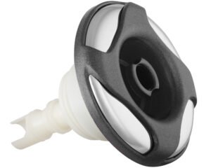 Buse Waterway Mini Storm Directional Swirl · Inox & Plastique Noir · À visser