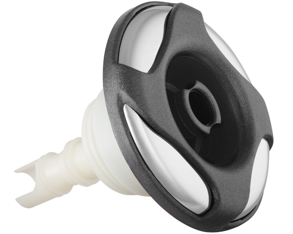 Buse Waterway Mini Storm Directional Swirl · Inox & Plastique Noir · À visser