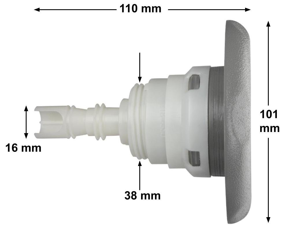 Buse de massage Waterway Poly Storm Twin Roto Inox · Filetage 1,5" · Ø101 mm – Image 2