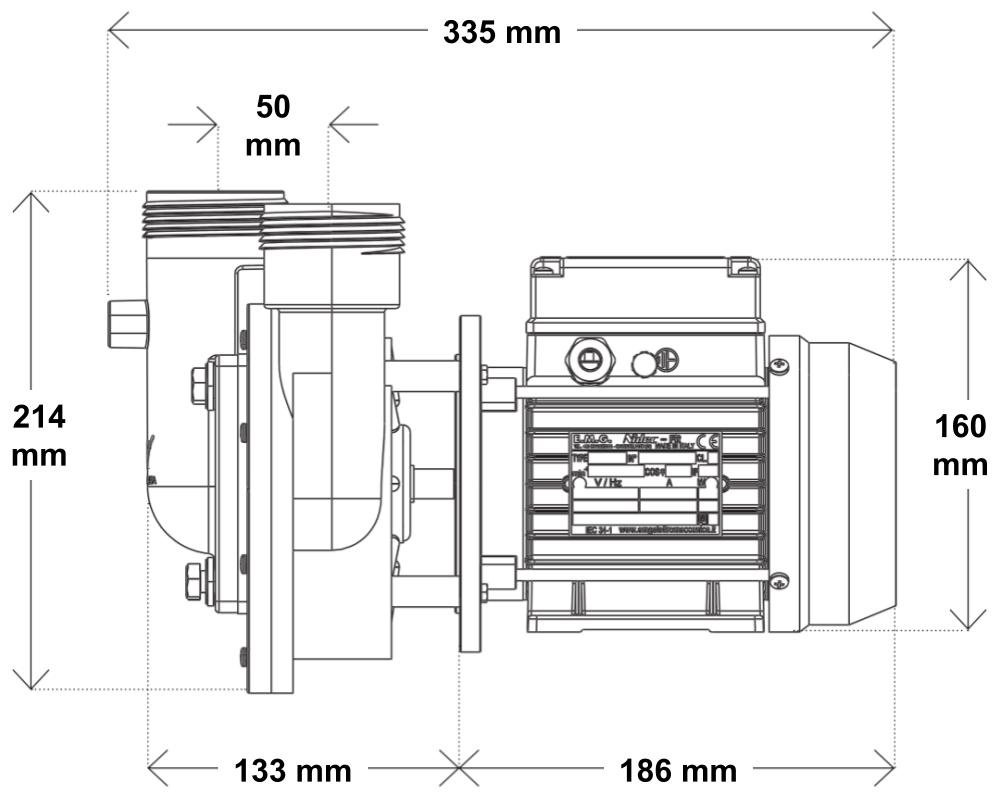 Pompe de circulation Waterway Uni-Might 0,16 HP · 190 L/min · Corps orientable – Image 3